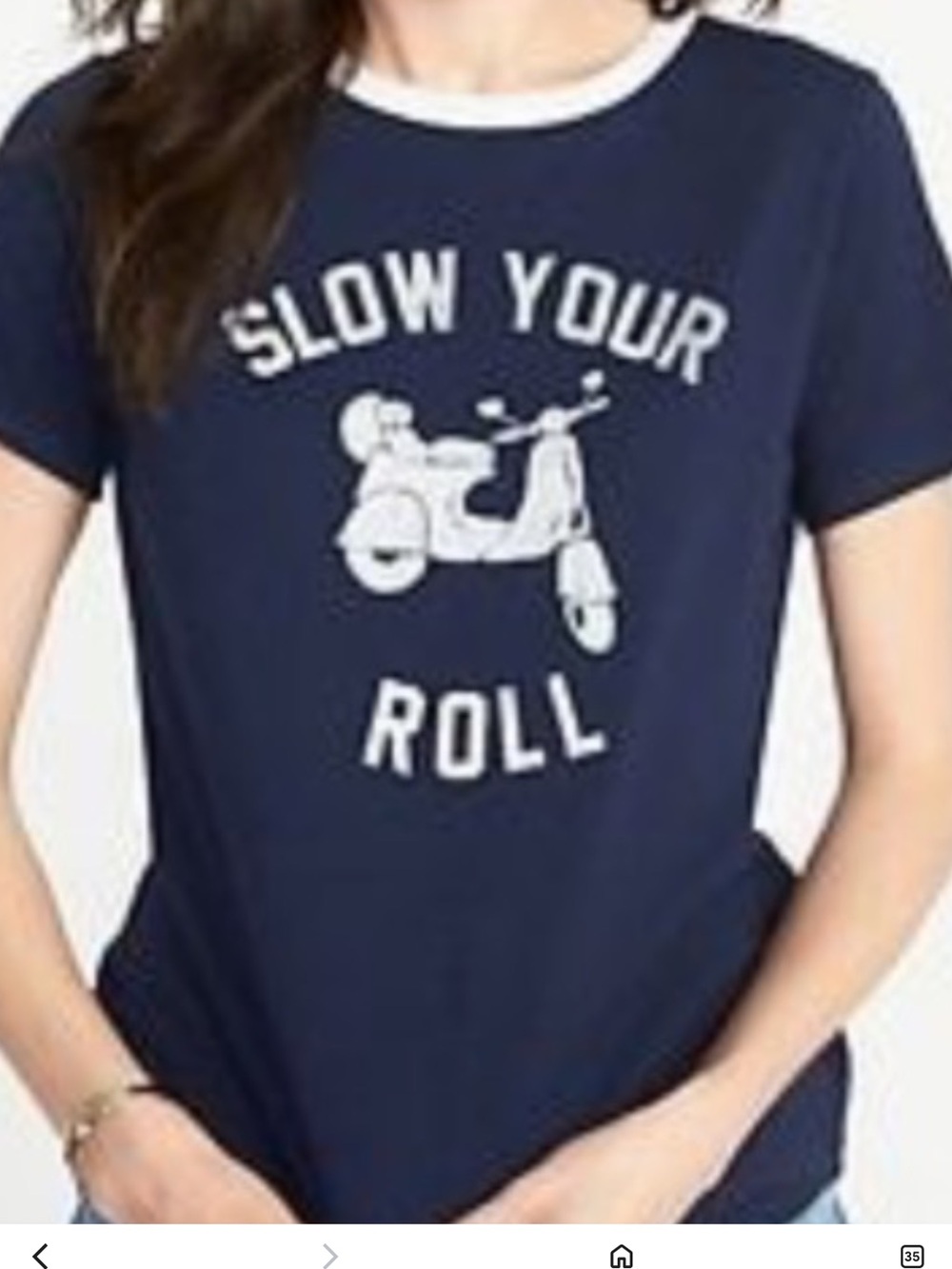 Old Navy Navy Short-Sleeve 'Slow Your Roll' Graphic Tee